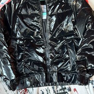 Glossy Black Puffer Jacket NWT